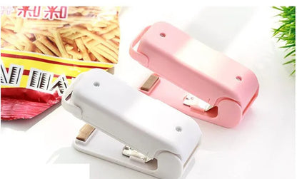 Mini Hea Bag Seal Machine Package Sealer Bags Thermal Plastic Food Bag