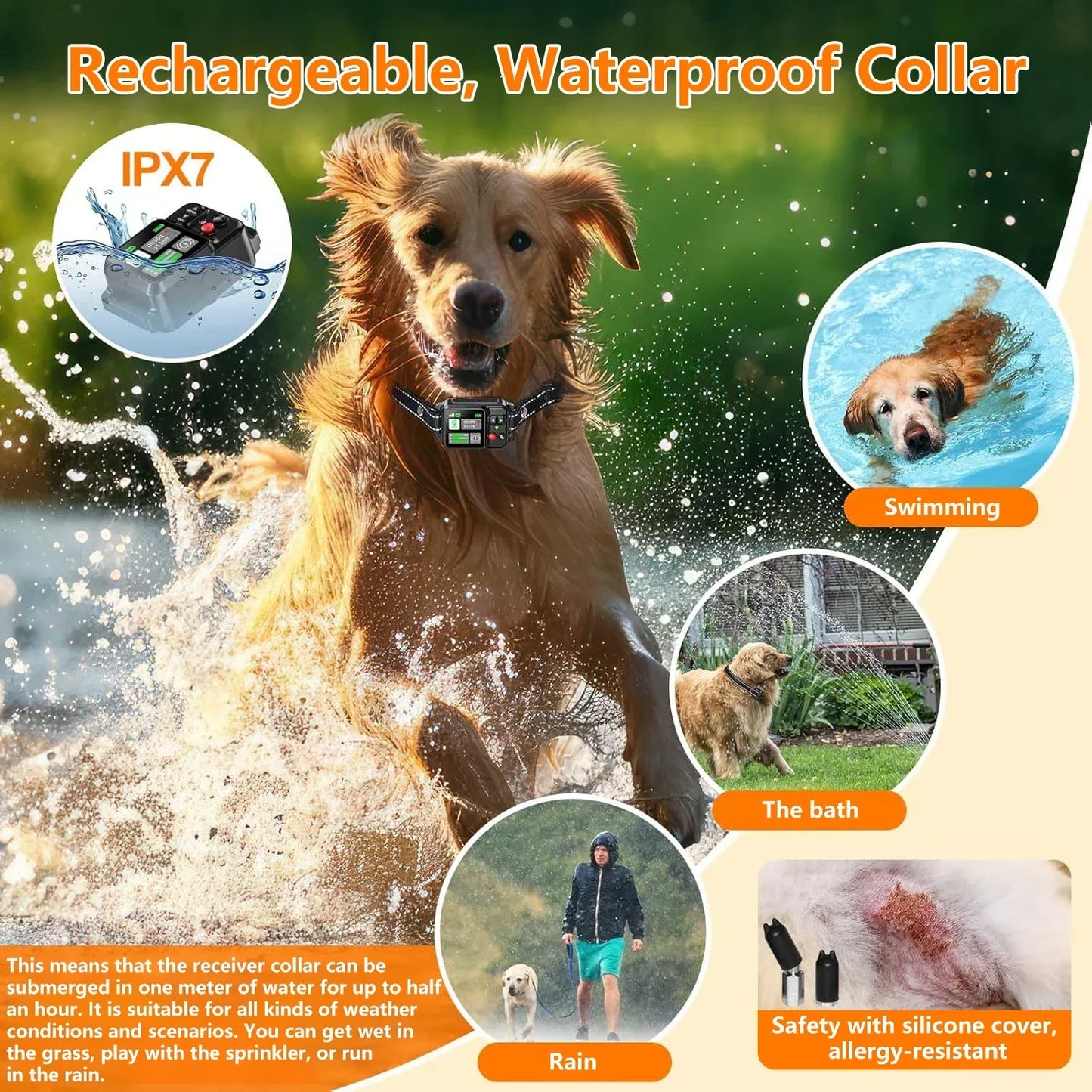 GPS Wireless Dog Fencing System - Electric dog fencing with GPS Electric Satellite Technology, Pet Fencing System Range 15~2000m