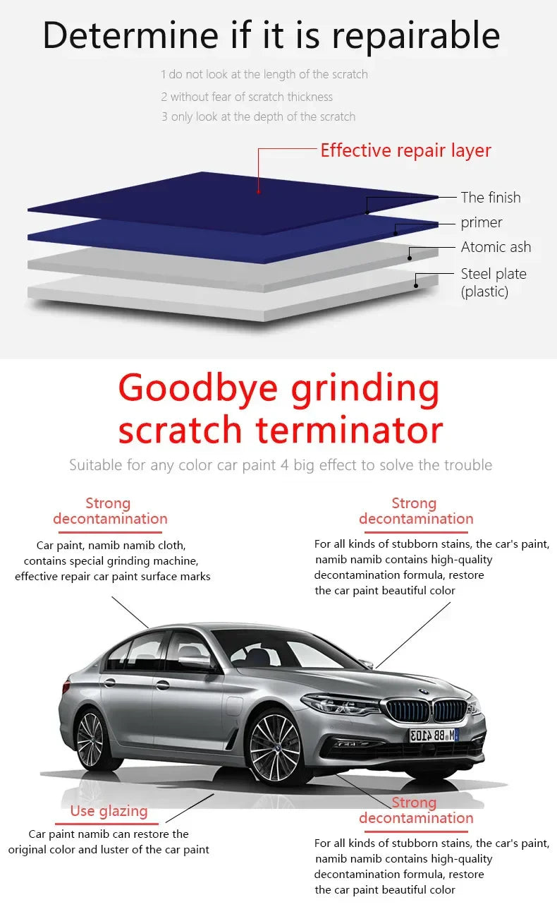 Upgraded Nano Magic Car Scratch Remover Cloth Multipurpose Scratch Repair Cloth for Car Paint Scratch Repair