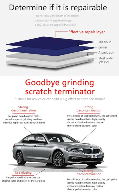 Upgraded Nano Magic Car Scratch Remover Cloth Multipurpose Scratch Repair Cloth for Car Paint Scratch Repair