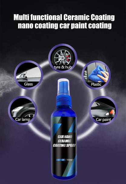 Car Ceramic Coating For Auto Paint Crystal Wax Spray Nano Hydrophobic Liquid Polymer Oleophobic Anti Rain Car Care