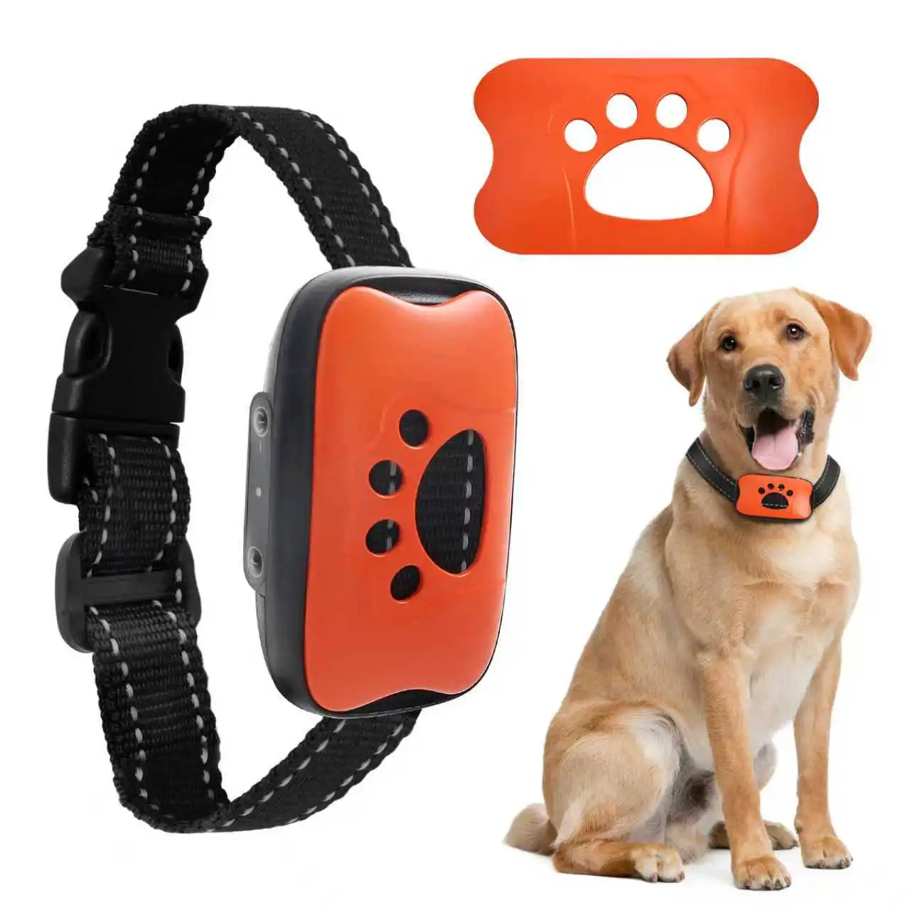 Pet Dog Anti Barking Device USB Rechargeable Dogs Training Collar Ultrasonic Stop Barking Vibration Anti Bark Collar