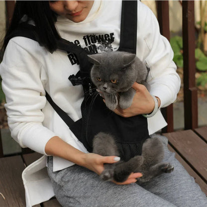 Portable Breathable Cat Bag Pet Travel Tote Bag Backpack For Carrying Pets On Both Shoulders Outdoor Travel Set For Cats And Dog